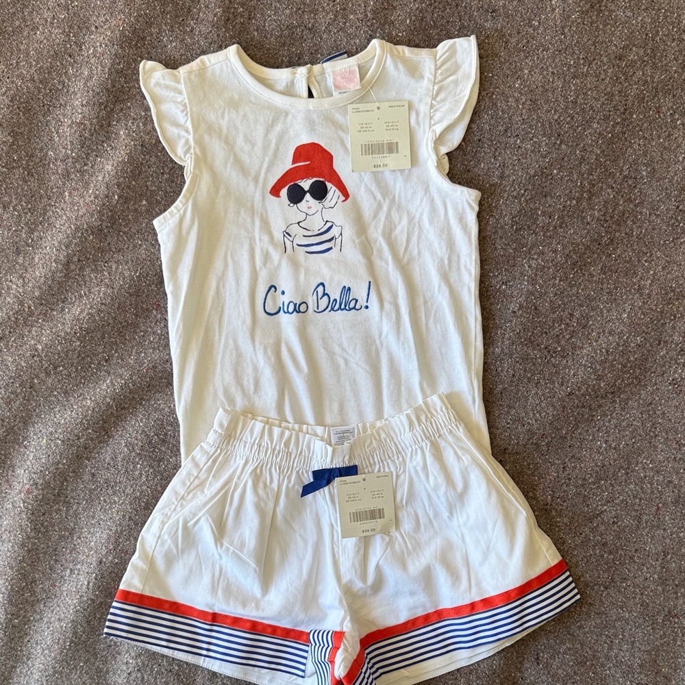 NWT - Janie and Jack Ciao Bella! Matching Set (Size 4)